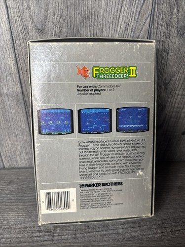 Vntage Frogger II 2 Threeedeep Commodore 64 C64 Parker Brothers #1890 CIB RARE - Picture 2 of 12