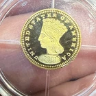 2001 American Mint Indian Head Dollar .585 Gold .5 Gram Coin