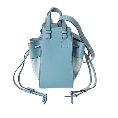 LOEWE Hammock Drawstring Bag Mini Flower Pattern blue 328.72.V07 800000143780000
