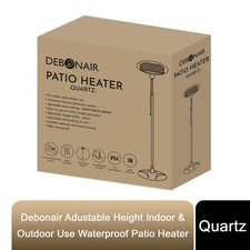 Image of Debonair Adustable Height Indoor & Outdoor Use Waterproof Patio Heater - Quartz