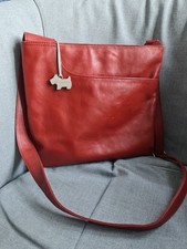 Radley  Leather  Pocket  Crossbody Messenger  Shoulder Bag Large Red