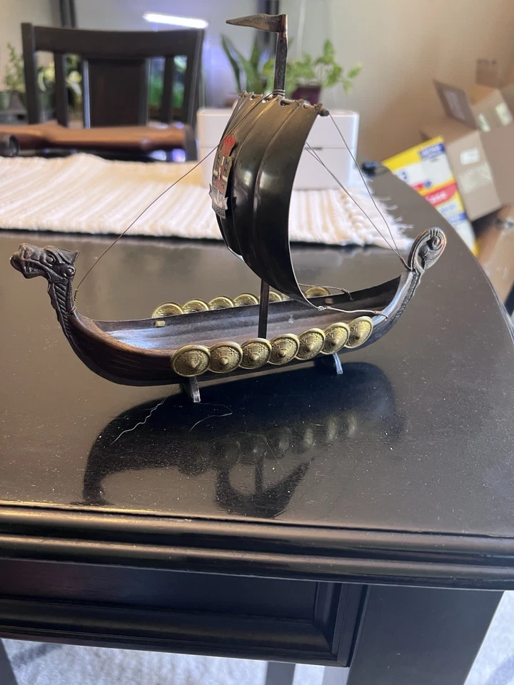 Mid-Century Danish Copper Viking Ship - Image 4 of 4