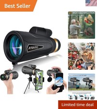 High-Powered Monocular Telescope with Smartphone Holder - Ideal for Adventure