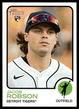 2022 Topps Heritage High Number Jacob Robson Rookie Detroit Tigers #588