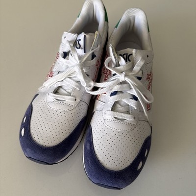 ASICS MENS SIZE 10 GEL LYTE OG CLASSIC SNEAKERS WHITE RED BLUE 1191A166