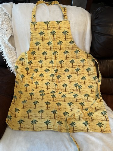 RITZ Palm Tree Apron Long Unisex Euc - Picture 2 of 4
