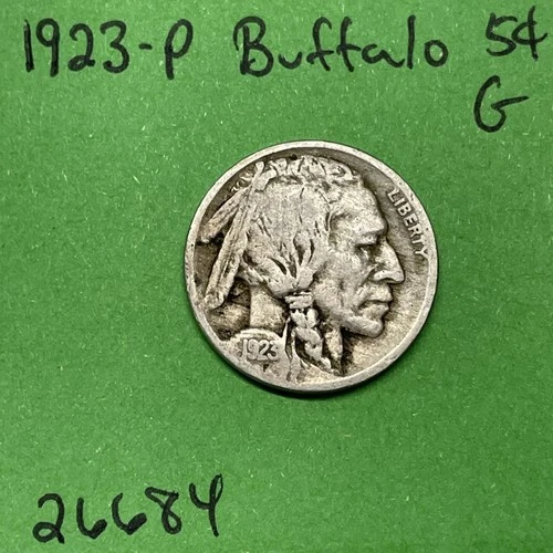 1923 Buffalo 🦬 Indian Head Nickel 5c Good