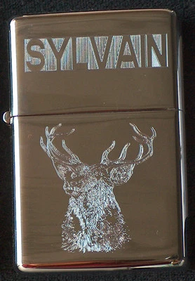 superbe briquet tempête essence gravé personnalisé cerf chasse chasseur