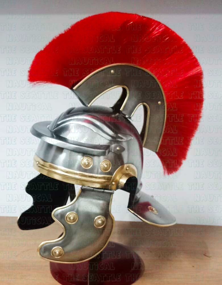 18GA Medieval Roman LARP reenactment Gallic helmet Roman Centurion