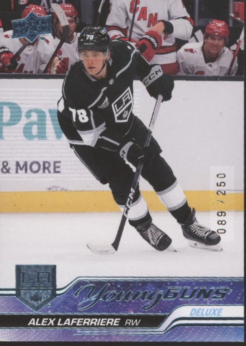 Alex Laferriere 2023-24 Upper Deck Series 2 Young Guns Deluxe RC 089/250 #462