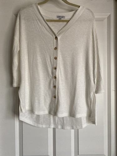White Ribbed Top Cardigan | eBay