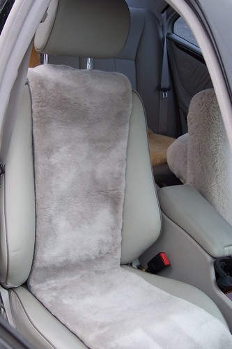 Sheepskin Seat Cover (Insert)-High Quality-Black color only-One Piece - Foto 3 di 3