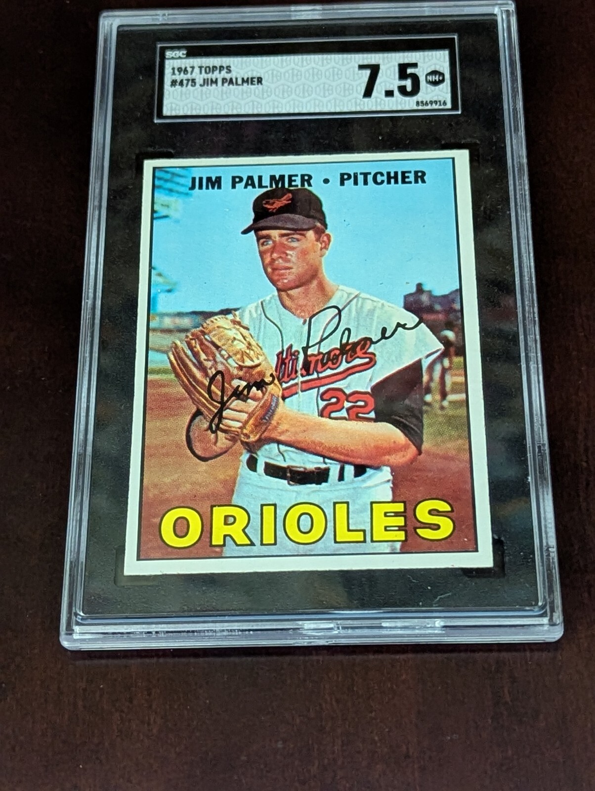 1967 Topps Baseball 475 Jim Palmer HOF SGC 7.5 NM+