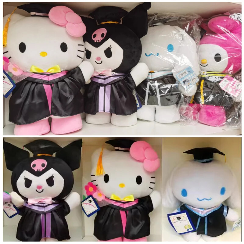 12”Plush KT Cinnamoroll My Melody Kuromi Graduation Plushie Doll