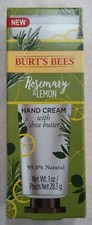 BURT'S BEES Rosemary Lemon Hand Cream with Shea Butter, 1oz. NEW