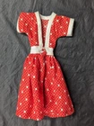 Vintage 1960's Barbie Doll Midge Skipper Susy Goose Clothing Red Heart Dress