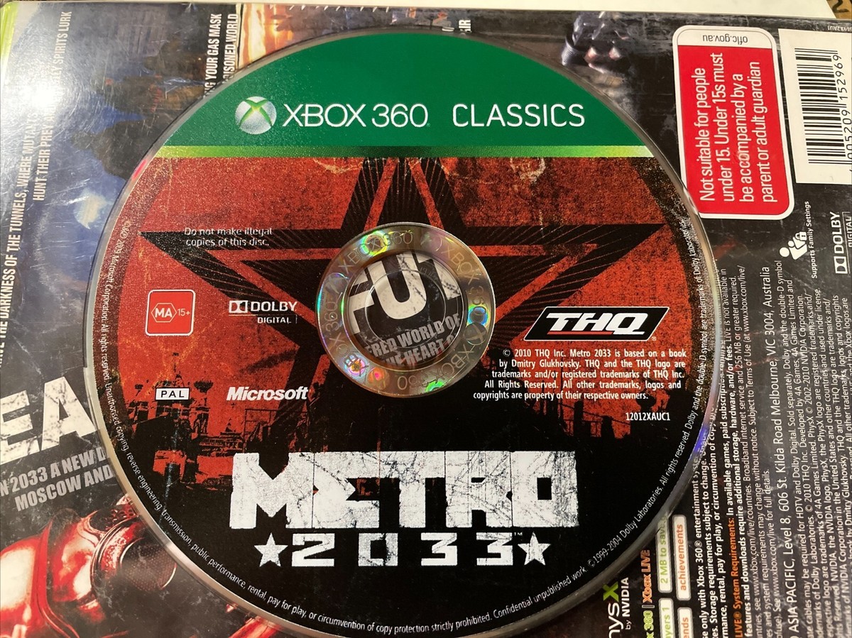 【中古】「非常に良い」メトロ2033 - Xbox360 XBOX 360 METRO 2033 game | eBay