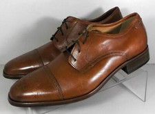 593118X SP50 MEN'S SHOES SIZE 9 M DARK TAN LEATHER LACE UP JOHNSTON MURPHY