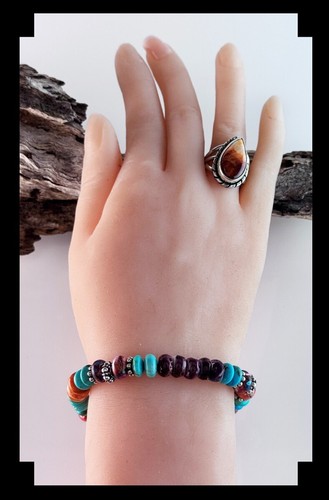 White Fox Creation: Chunky Multi Stone Bracelet - Bild 4 von 5