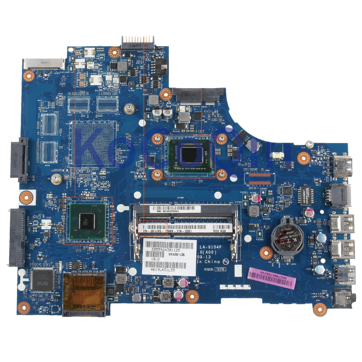 FOR DELL Inspiron 15R 3521 5521 Motherboard I3-2365M LA-9104P CN