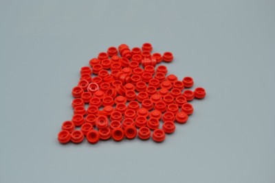 LEGO 100x Round Plate 1x1 Red Red Circular Plate 4073