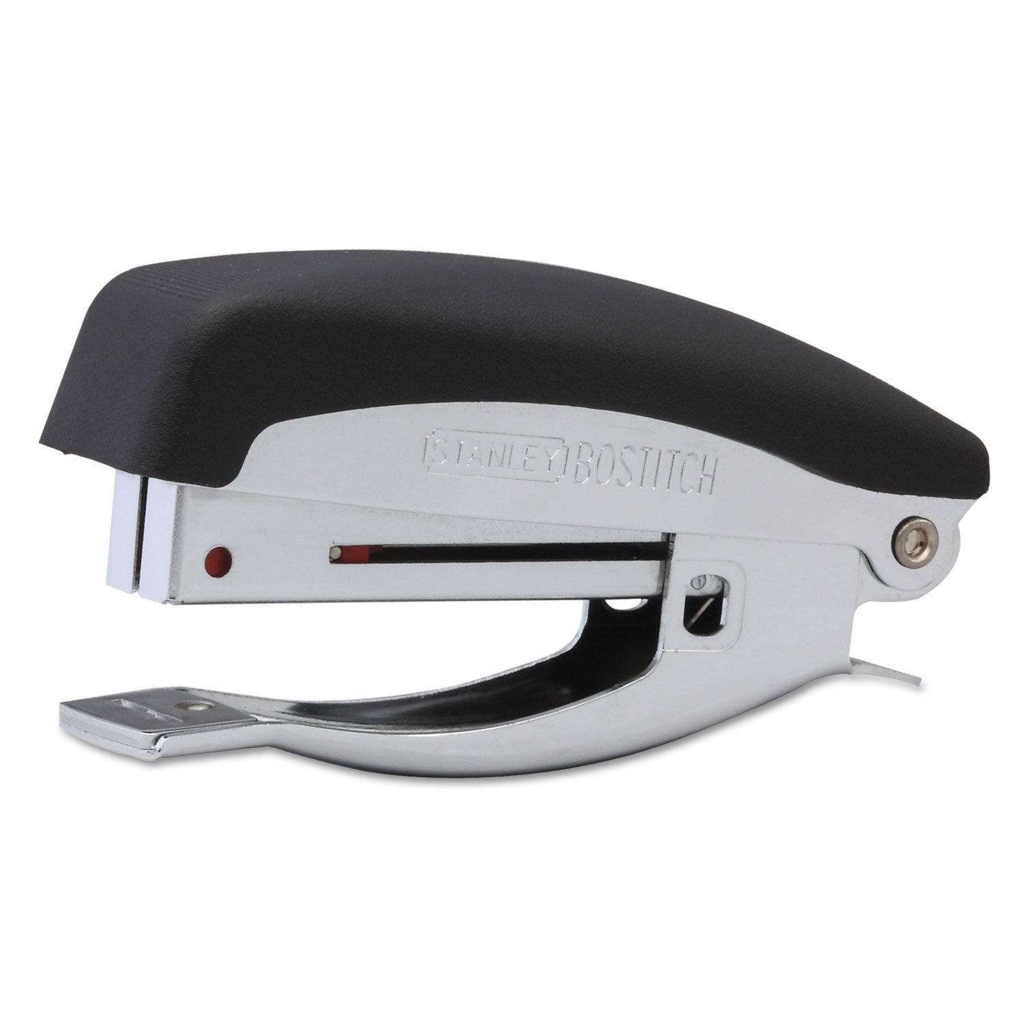 Durable All Metal Black Stapler with Chrome Finish and Rubber Comfort Grip-image