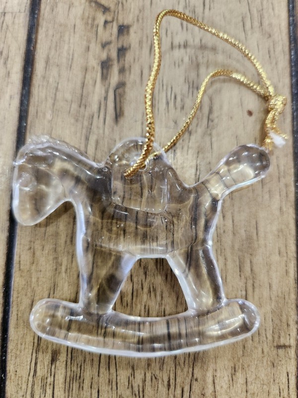 Glass Christmas Rocking Horse ornament