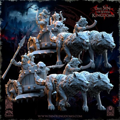 2x Black Horde Desert Goblin Charriot Beholder für AOS Sigmar Gitz Streitwagen