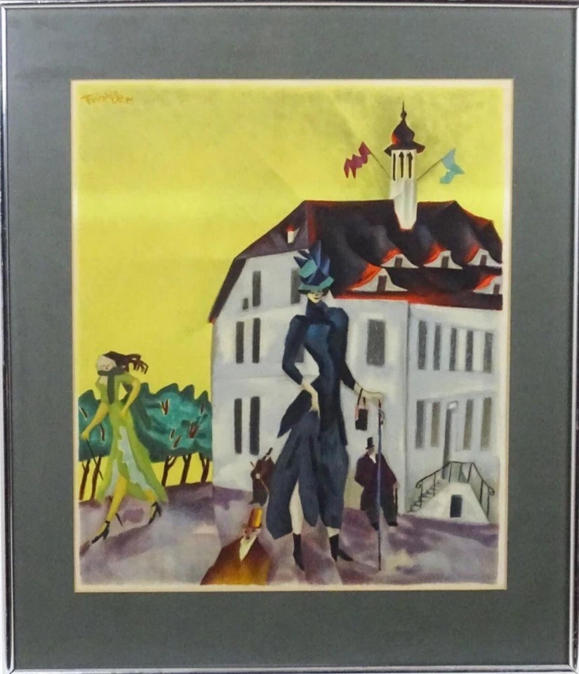 Feininger, L. ‘Rathaus v. Swinemünde’ - EXPO 1974, Berggruen, Mourlot / Paris - Bild 2 von 4