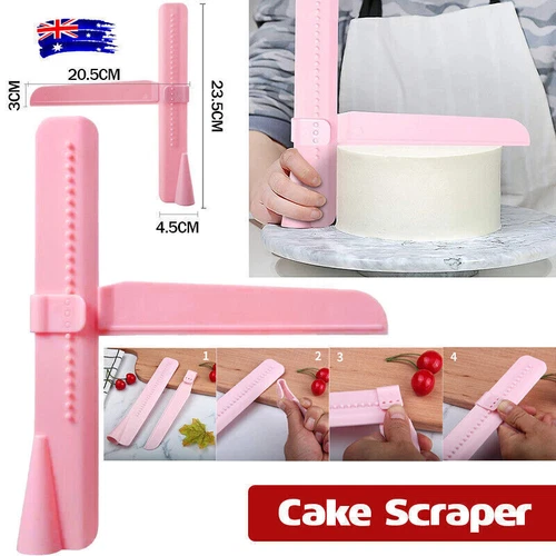 Adjustable Fondant Cake Scraper Icing Piping Cream Spatula Edges Smoother Craft