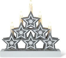 Christmas Candle Arch Decoration Xmas Festive Wood LED Light Up Ornament