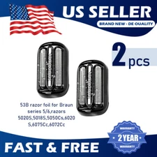 2x Replacement Shaver Foil Head Part Cutter For Braun Razor Blade 53B 5/6 Series