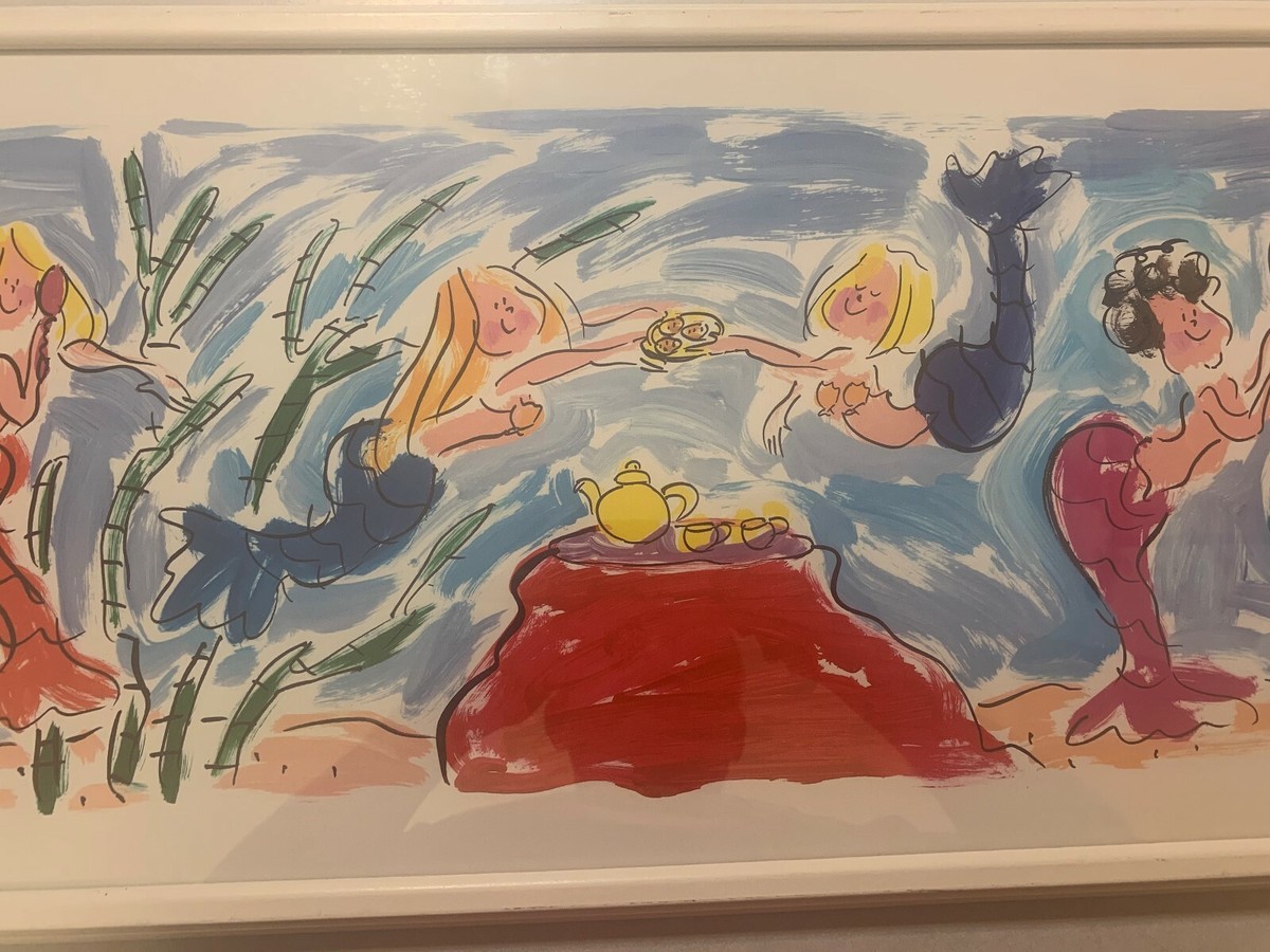 Sally Huss - Mermaids At A Tea Party - Framed Print - 37
