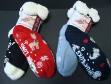 New MUK LUKS 4 Pairs Women's Cabin Socks Size L/XL 8-10 Slipper Non-Skid Lined