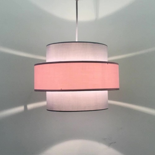 Easy Fit Light Shade Pink and Grey Design 2 Tier Ceiling Lighting Pendant - Picture 4 of 6