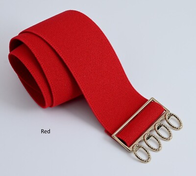 桜井着 askyy ベルト2WIN BELT / RED CBGELRT Wide Leather Belts for Women Plus Size Elastic