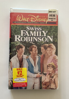 Walt Disney Film Classics "Swiss Family Robinson" Sealed Clamshell VHS ...