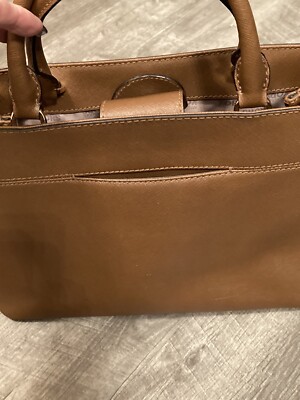 MICHAEL KORS AUTHENTIC HAILEE BROWN LEATHER SATCHEL HANDBAG