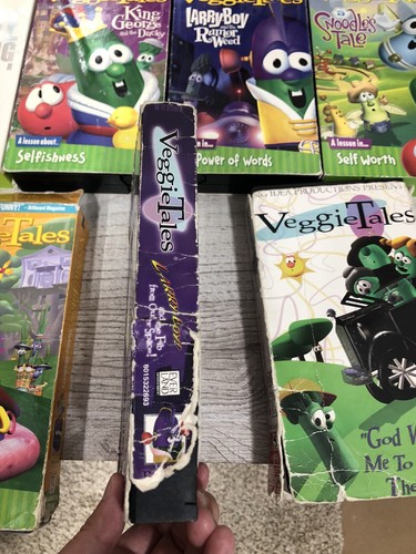 VeggieTales VHS 1998-2000 14 VHS Tapes Lot Used Condition Kids Cartoon Teaching - Imagen 8 de 9