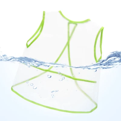 Kinder Transparent Kunst Malerei Schürze Weich Essen Latz Ärmellos Wasserdicht Tasche - Bild 1 von 4