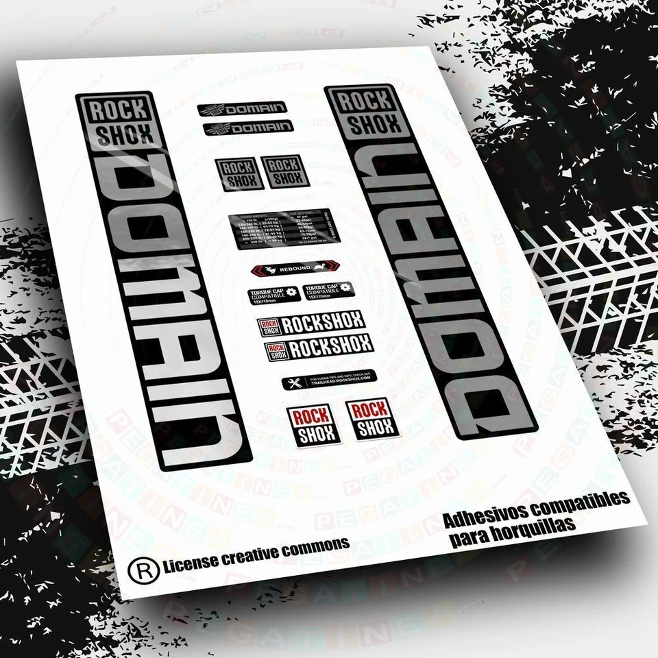 - SENZA MARCHIO/GENERICO - ADESIVI FORCELLA ROCKSHOX DOMAIN WP450 AUFKLEBER SET DECALS