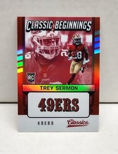TREY SERMON 2021 Classics Classic Beginnings RED ~ 49ers ~ ROOKIE #'d /50