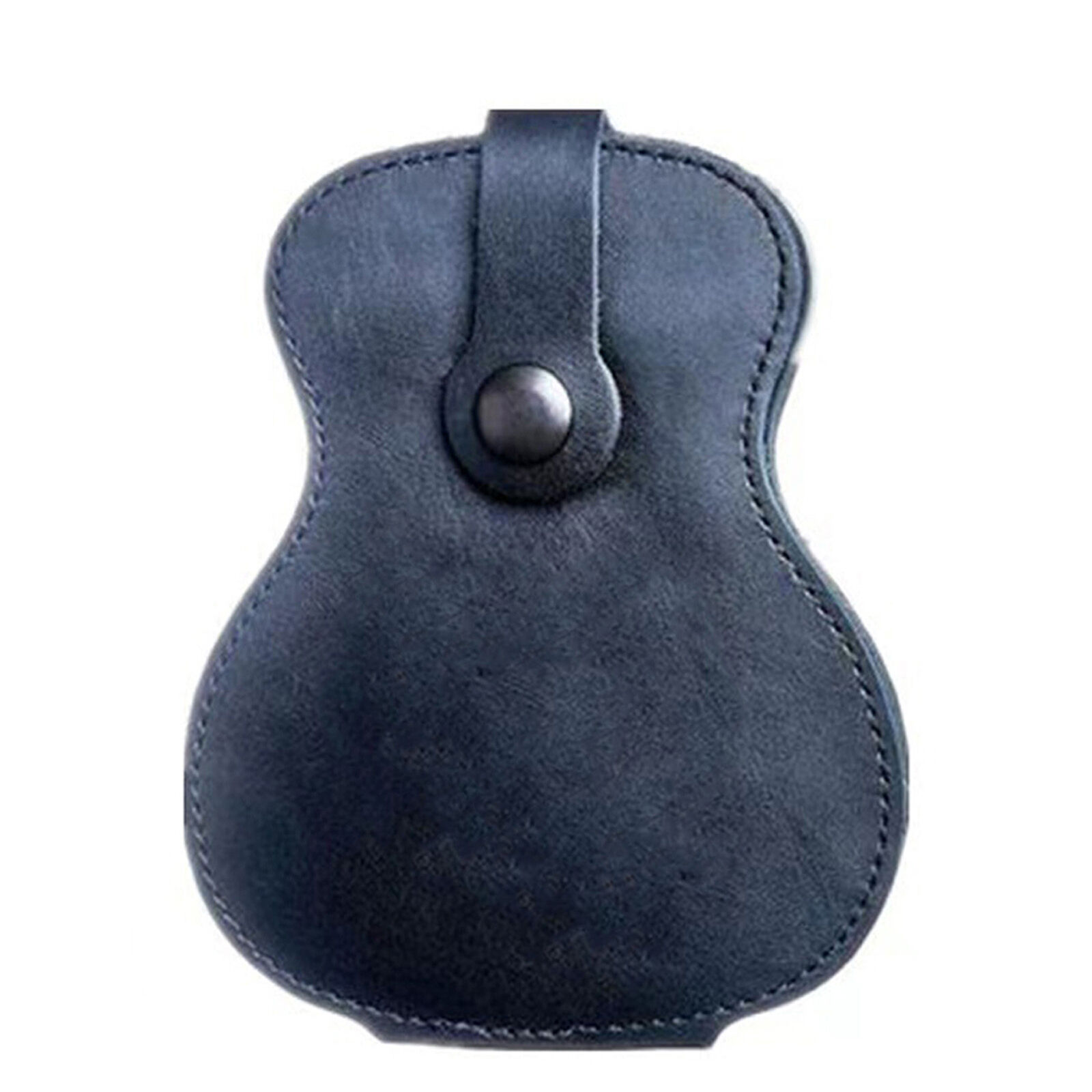 Gitarren-Pick-Halter aus echtem Leder, Gitarren-Plektrum-Tasche, Schlüsselanhä
