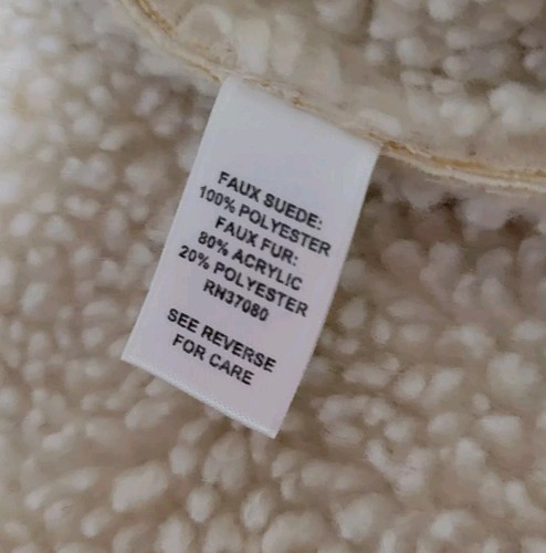 Cato Womens Faux Sheerling Vest Size XL Embroidered Cream Winter Nordic - Picture 5 of 11