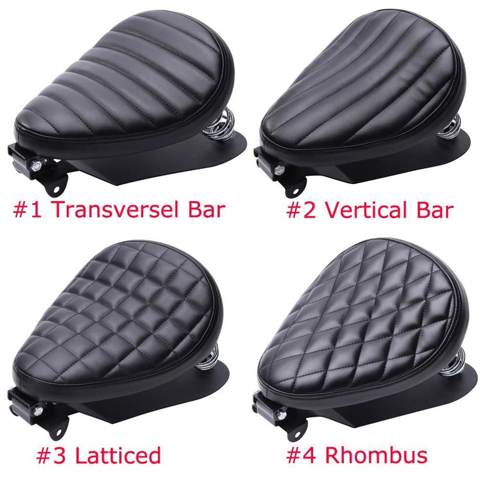 Para Yamaha Virago XV1100 XV750 XV535 XV250 Bobber Motocicleta Resorte Solo Asiento LO Foto 2 de 4