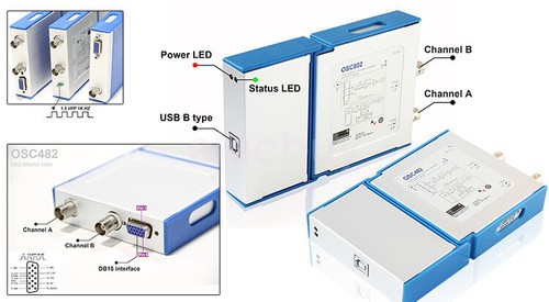 LOTO OSC482M 2 Channel USB Virtual Oscilloscope 20M 50MSa/s Support Android - Picture 4 of 4