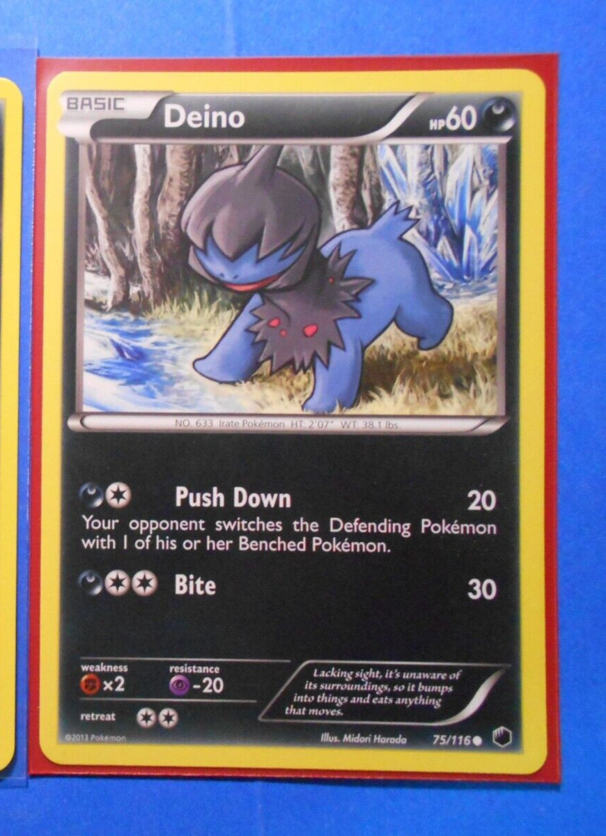 Deino 75/116 Pokemon card BW Plasma Freeze common NM