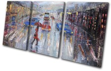 Oil Paint Umbrella Street Art Abstract TREBLE TOILE murale ART Photo Print