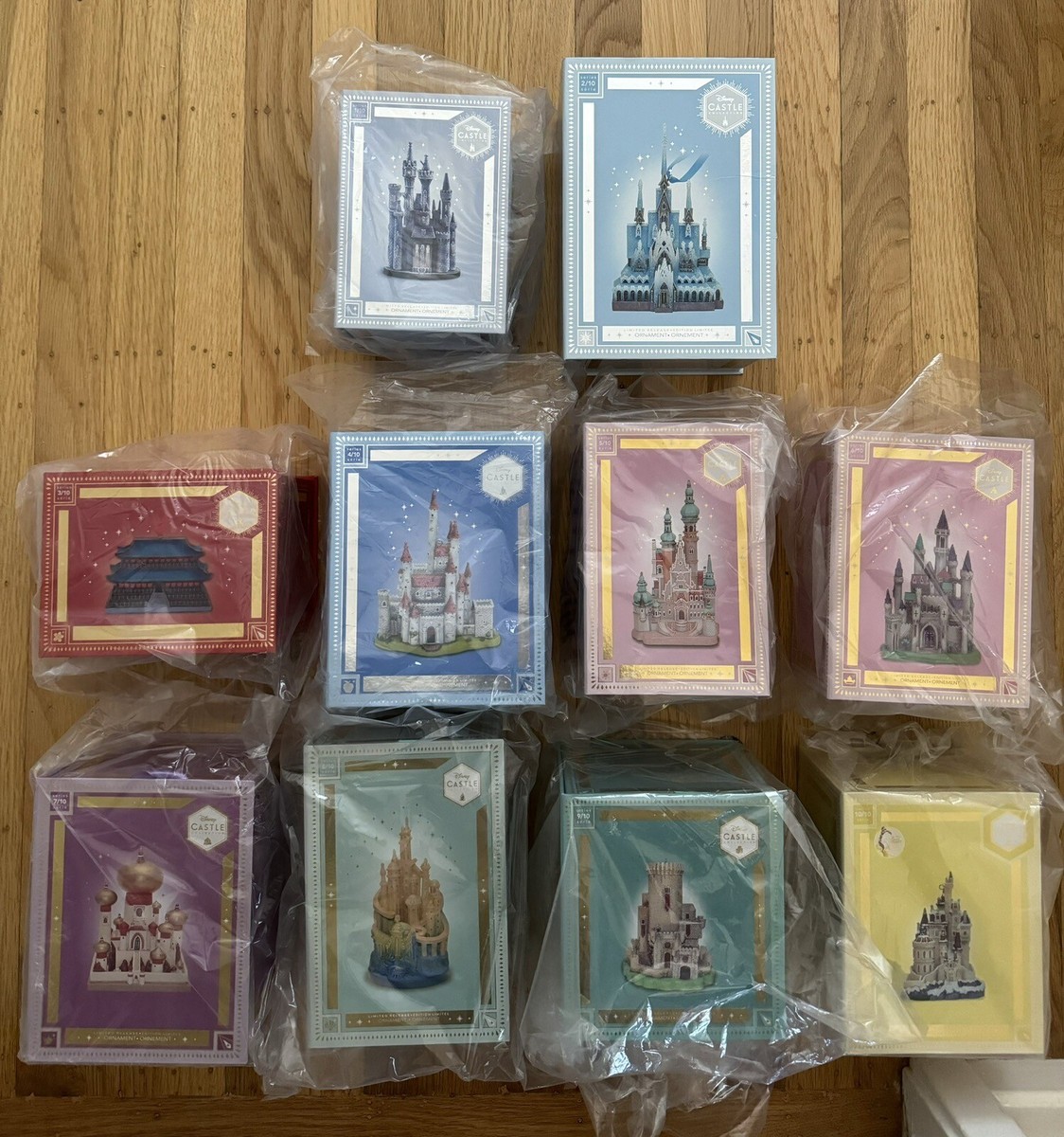 Disney ⭐️ Castle Collection ⭐️ COMPLETE SET of 10 Ornaments