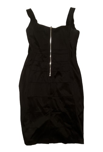 Jax Size 12 Black Sequin Satin Sheath Bandage Dress Sleeveless Cocktail Formal - Picture 5 of 6